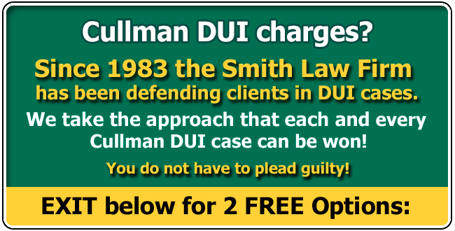 Defending clients from Cullman County and across the USA charged with an Alabama DUI since 1983