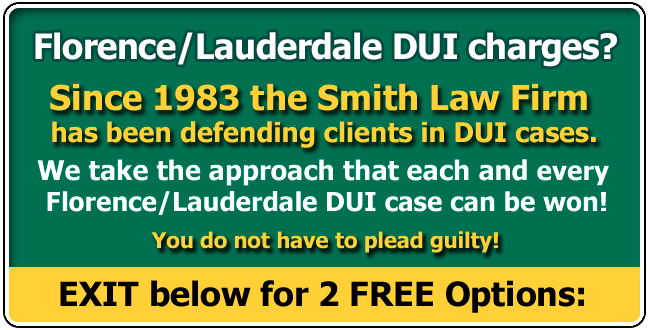 Defending clients from Florence or Lauderdale County and across the USA charged with an Alabama DUI since 1983