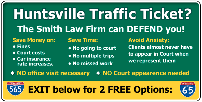 Free Case review for Huntsville Alabama DUI Driving under the Influence charges